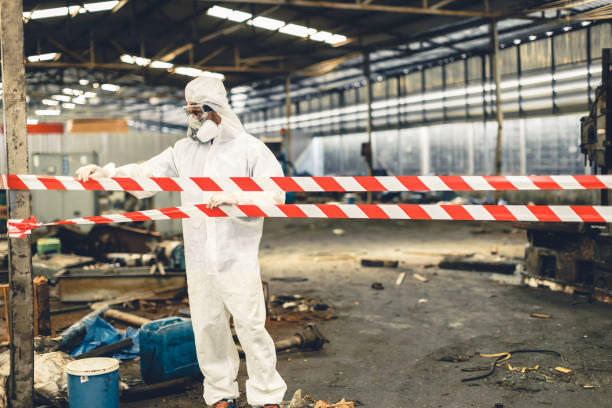 Professional Biohazard Cleanup technician working in North Bloomfield, OH